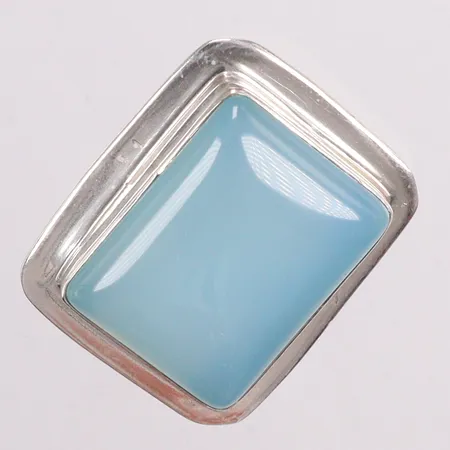 Ring stl:18¼ blå sten längd 31,3mm bredd 26,0mm silver 925/1000 Vikt: 18,7 g