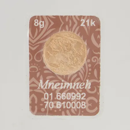 Mynt Guld Souveregin 1925 22K 7,9g.