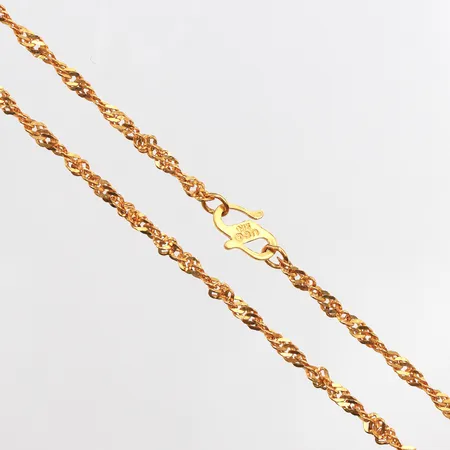 Kedja Singapore 55cm, bredd: 2,5mm, 21K Vikt: 7,3 g