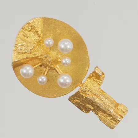 Brosch 2,5x4,5cm Björn Weckström Finland 18K 12,1g.