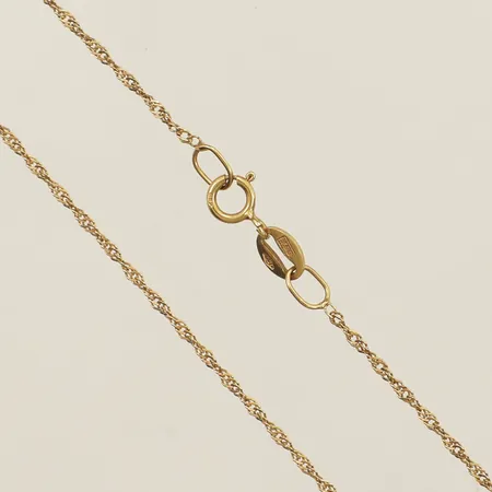 Kedja Singapore längd 42cm bredd 1mm 18K Vikt: 1,2 g