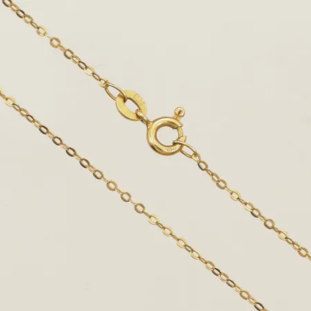 Kedja längd 46,5cm bredd 1mm 18K Vikt: 1,7 g