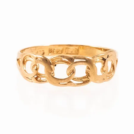 Ring Bismarck stl:15½ bredd 1,9-5mm, bruksslitage, 18K 1,0g. 