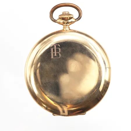 Fickur Savonette 14K, 53mm, graverad innerboett i metall, boettnr: 172839, etui, bruttovikt: 85,5g,