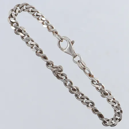 Armband Pansar längd 15cm bredd 3,8mm Silver 925/1000.  Vikt: 5,1 g