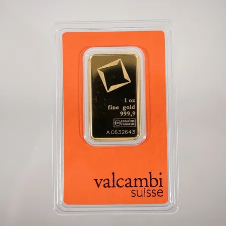 Guldtacka Valcambi, serienr:632643 plomberad, 24K 31,1g