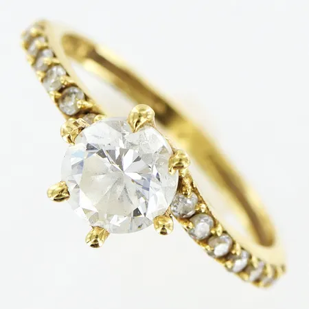 Ring vita stenar stl:17¼, bredd: 1,5-7mm, 18K Vikt: 2,4 g