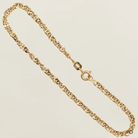 Armband Singapore längd 19cm bredd 2,5mm GHA 18K Vikt: 3,1 g