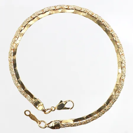 Armband 20cm, bredd: 4mm, 18K Vikt: 6,4 g