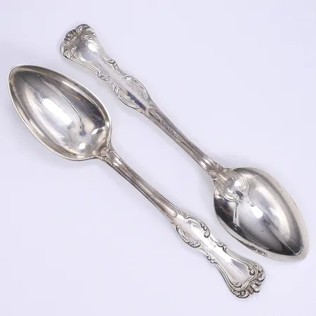 2 Skedar 18,5cm CG Hallberg silver 830/1000 Vikt: 117,5 g