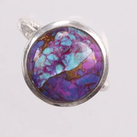 Ring med azurite malachite stl:18¼ Ø16,9mm silver 925/1000 Vikt: 6 g