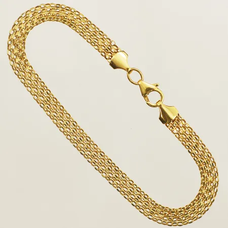 Armband längd 19,5cm bredd 5,5mm 21K Vikt: 3,5 g
