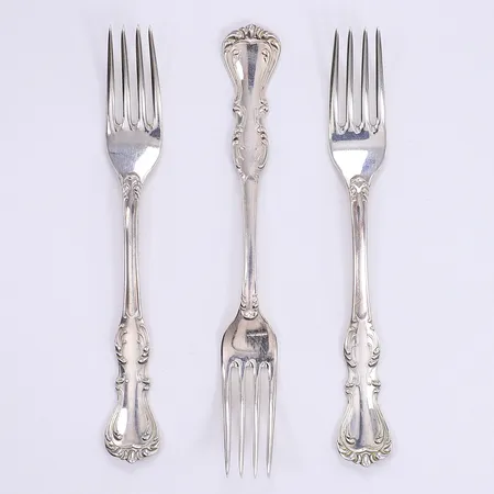 3 Bakelsegafflar 14cm CG Hallberg silver 830/1000 Vikt: 96,6 g