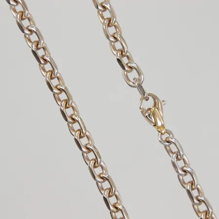 Kedja Ankar, 55cm, bredd 6mm, bör omrodieras, vitguld, 18K Vikt: 71,2 g