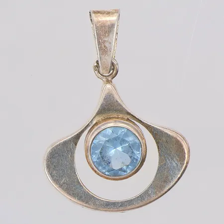 Hänge blå sten 30mm Finland, silver 925/1000 Vikt: 2,3 g