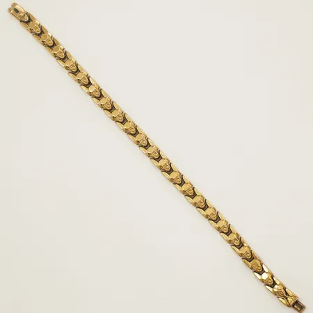 Armband halvstel längd 19,5cm, bredd 6,7mm 18K Vikt: 11,3 g