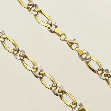 Kedja tvåfärgad längd 45cm bredd 7,1mm GHA 18K Vikt: 20,3 g