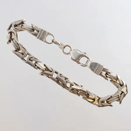 Armband Kejsar längd 21,5m bredd 7mm Silver 925/1000. Vikt: 45,9 g