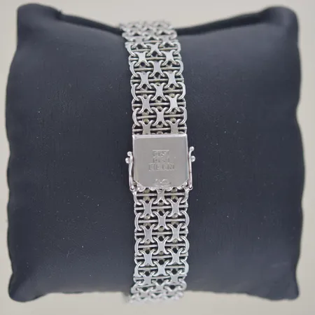 Klockarmband längd 16 cm bredd 1,5 cm, silver 830/1000 Vikt: 24,9 g