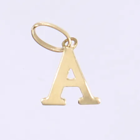 Hänge bokstaven "A" höjd 11mm mycket bucklig 18K Vikt: 0,1 g