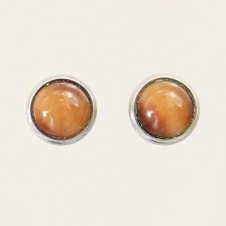 Örhängen med Tigeröga 11x8,5mm silver 830/1000 Vikt: 2,1 g