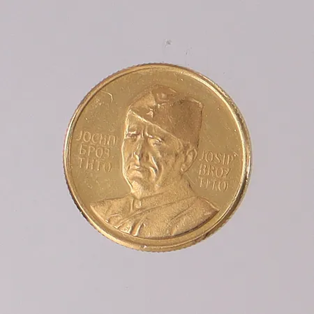 Minnesmynt Josip Broz Tito, Jugoslavien 1973, 21,6K Vikt: 3,5 g