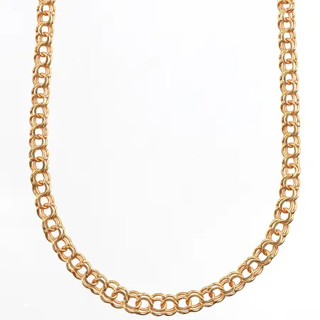 Collier doserad Bismarck, 48cm, bredd: 2,9-4,7mm, 18K Vikt: 9,7 g
