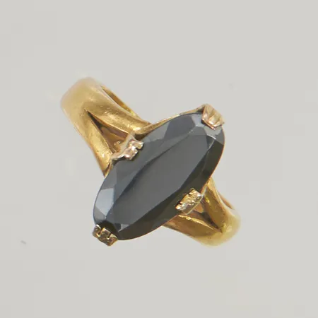 Ring stl16¼ bredd: 3,9-15,6mm med hematit, 23K, 6,6g.