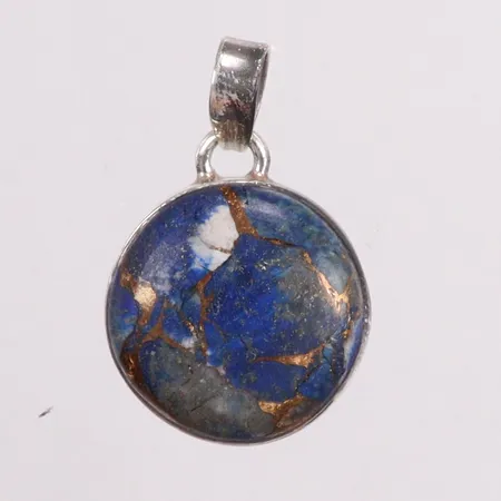 Hänge längd 3,2cm bredd 21,0mm blå sten silver 925/1000 Vikt: 5,4 g