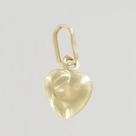 Hänge hjärta längd 1,2 cm, bucklig 18K Vikt: 0,1 g