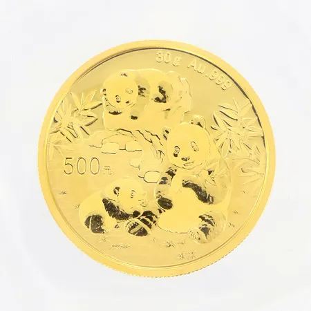 Mynt Kinesisk Panda 2025, 30g AU.999, obruten förpackning, 24K