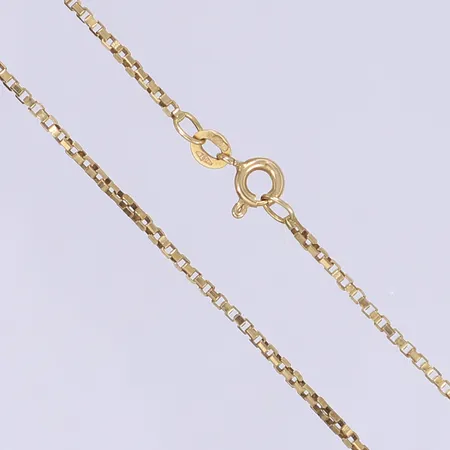 Halskedja Venezia 53cm bredd 1mm OBS mycket bucklig/defekt 18K Vikt: 6,8 g