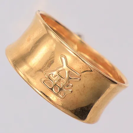 Ring kinesiskt tecken Guldfynd stl:16½, 18K Vikt: 2,1 g