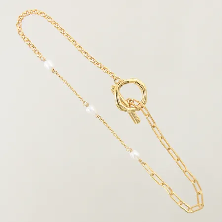 Armband Ankar med odlade pärlor Syster P längd 19cm bredd 2-3,5mm silver 925/1000 Vikt: 3,2 g