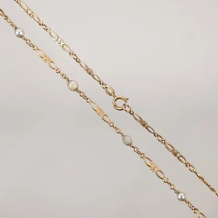Collier längd 43cm bredd 1,6-3,5mm 18k Vikt: 5,8 g