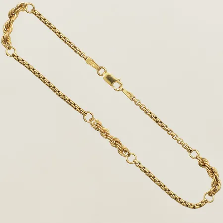 Armband Cordell samt Ärtlänk längd 19cm bredd 1,9-2,9mm 18K Vikt: 2,3 g