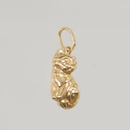 Hänge katt, 12mm, 18K 0,6g.