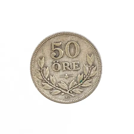 Cirkulationsmynt, 20-öre, präglat år 1934, 600/1000 silver, Vikt: 5 g