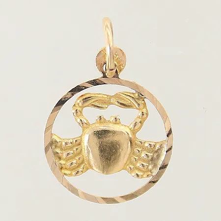 Hänge 20x13mm otydliga stämplar 14K Vikt: 0,5 g