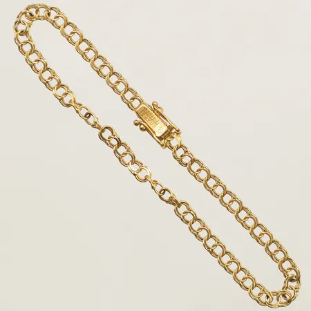 Armband Bismarck längd 18cm bredd 3,7mm 18K Vikt: 4,3 g