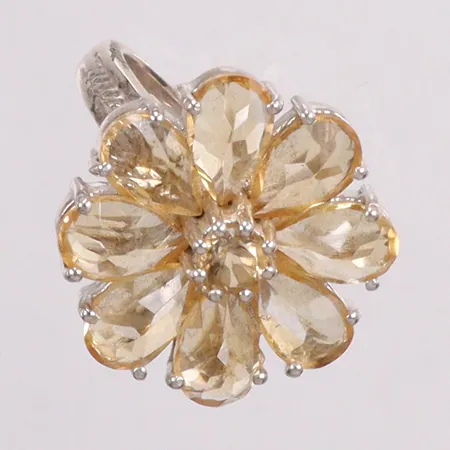 Ring med citrin stl:17¼ Ø20,1mm silver 925/1000 Vikt: 7 g