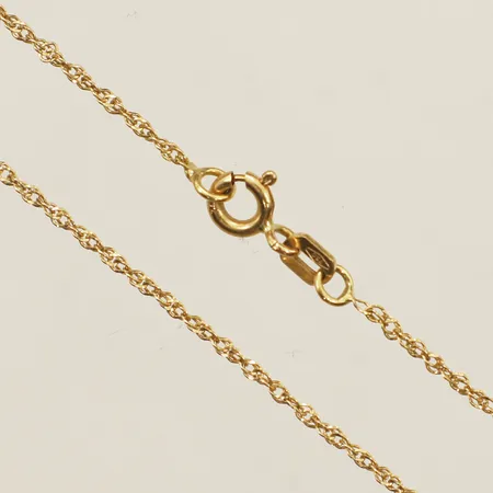 Kedja Singapore längd 45,5cm bredd 1,3mm 18K Vikt: 1,9 g