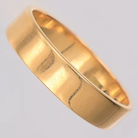 Ring slät stl:18¾, gravyr, 18K Vikt: 4,9 g