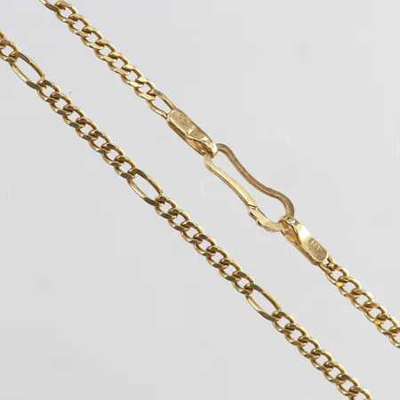Kedja Figaro längd 51cm bredd 2,2mm 14K.  Vikt: 5,7 g