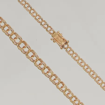 Kedja doserad Bismarck GAB 45cm, bredd:3,7-5,2mm 18K 11,3g.
