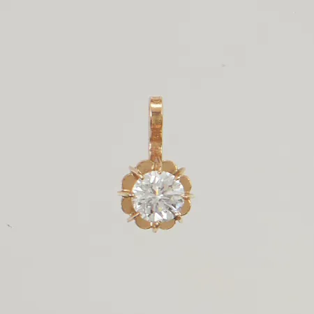 Hänge 5mm med diamant ca0,45ct 18K 0,5g.