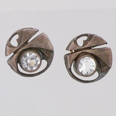 Örhängen bergkristall Finnfeelings Karl Laine för Sten & Laine Ø12,6mm, silver 925/1000 Vikt: 3 g