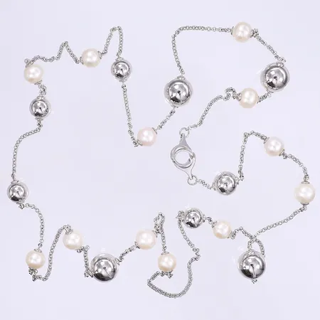 Collier Georg Jensen "Sphere" design Regitze Overgaard 98cm bredd 8mm silver 925/1000 Vikt: 39,9 g