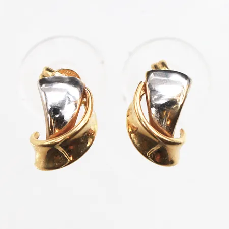 Ett par örhängen12x6,9mm, vitguldsdetaljer, stift, 18K Vikt: 1,1 g