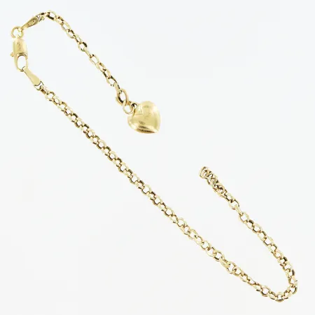 Armband längd 17cm, bredd 2,5mm, defekt länk, 18K Vikt: 2,4 g